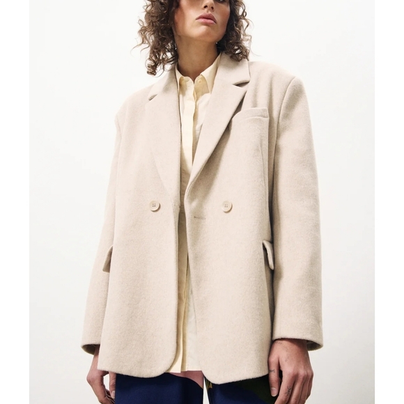 FRNCH Paris Oversized Blazer Jacket Size Small - Picture 3 of 8